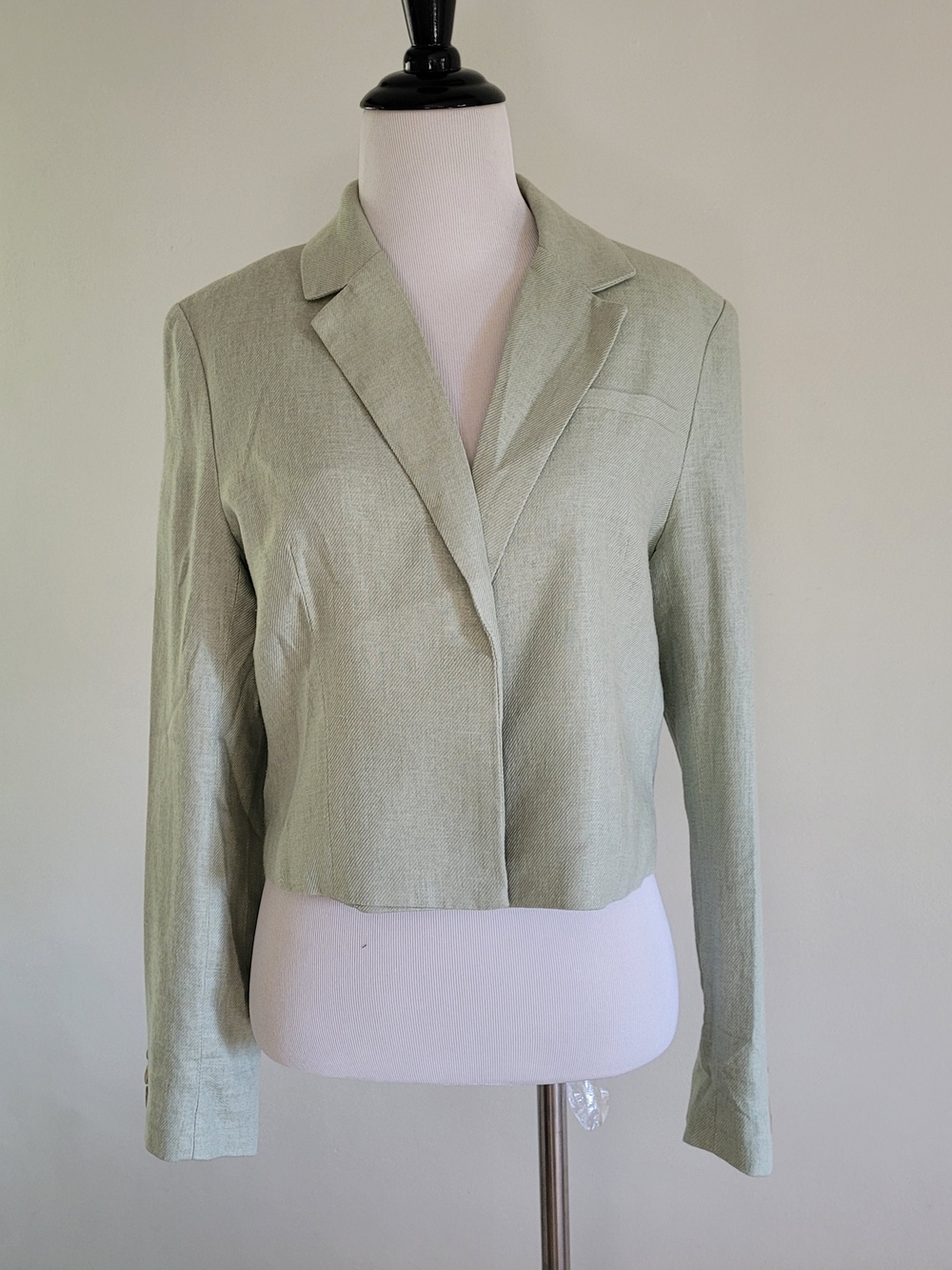 Rachel Zoe Cropped Linen-Blend Blazer